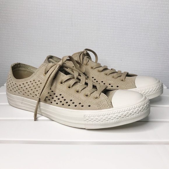 converse chuck taylor all star perforated suede low top